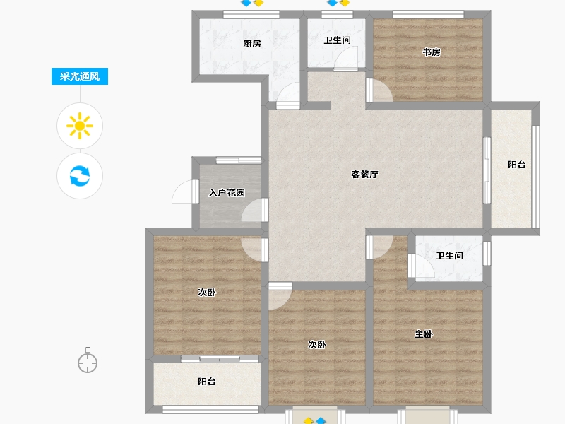 山东省-济宁市-中都尚城-113.00-户型库-采光通风