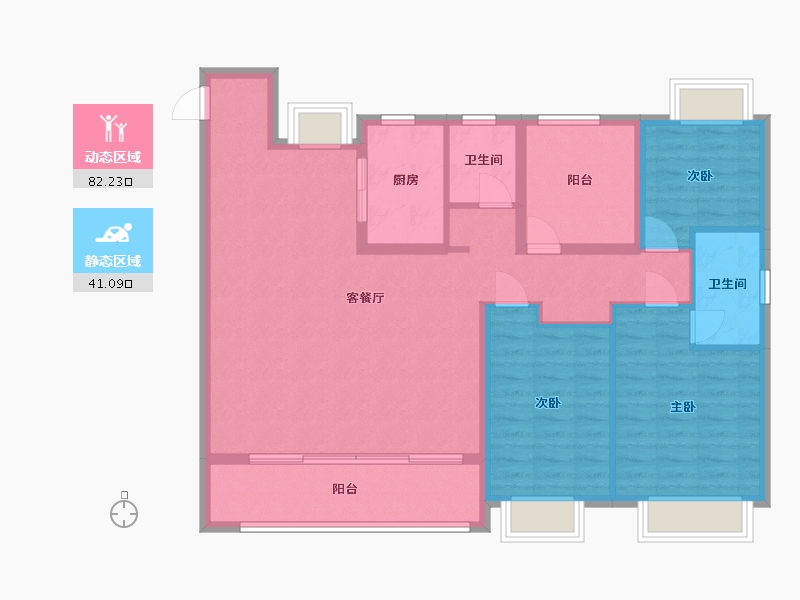 湖南省-长沙市-中交-113.52-户型库-动静分区