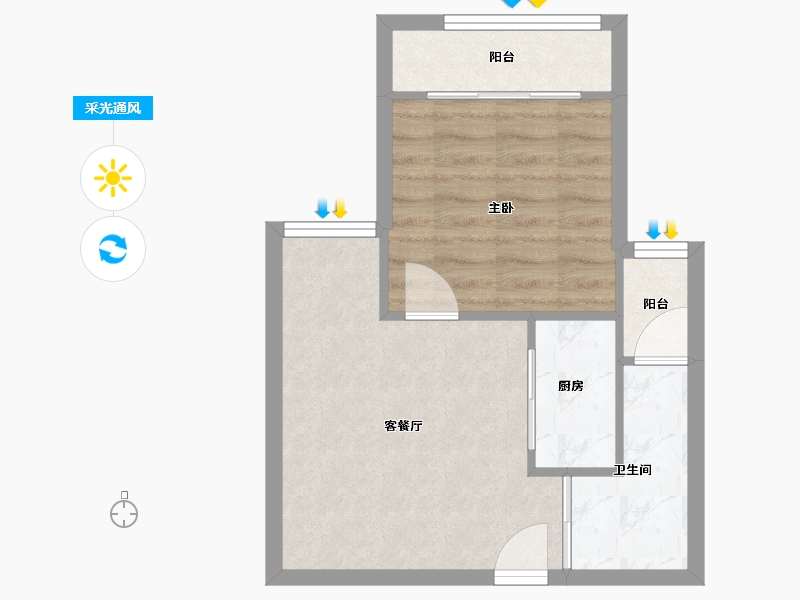 湖北省-武汉市-东方恒星园-42.00-户型库-采光通风