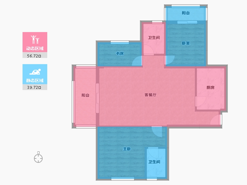 湖北省-十堰市-芳华里小区-98.40-户型库-动静分区