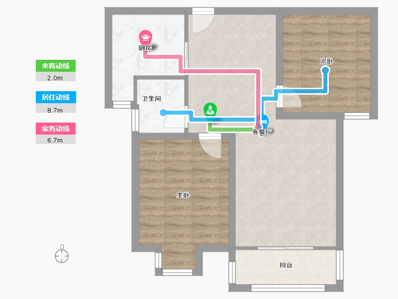 河南省-郑州市-远大理想城-66.98-户型库-动静线