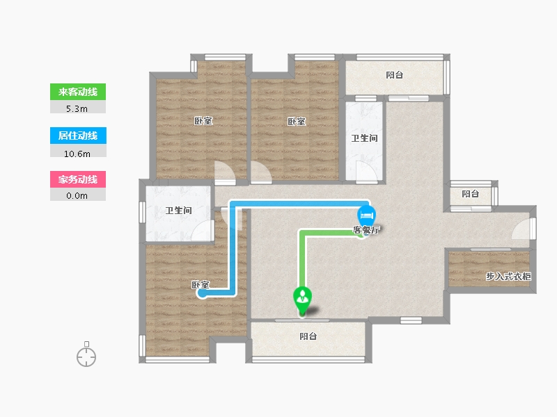 广西壮族自治区-桂林市-奥林匹克花园-121.50-户型库-动静线