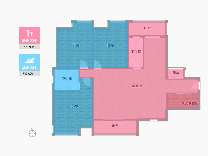 广西壮族自治区-桂林市-奥林匹克花园-121.50-户型库-动静分区