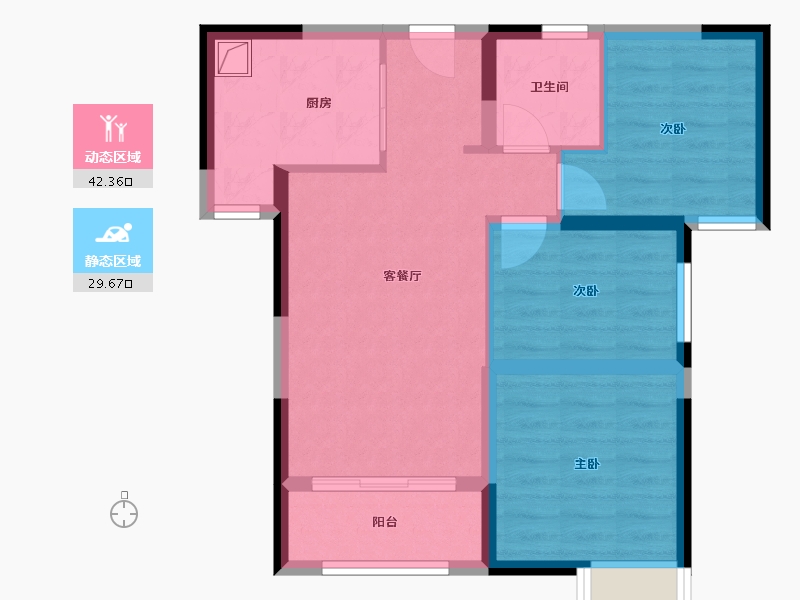 福建省-厦门市-远洋风景-63.39-户型库-动静分区