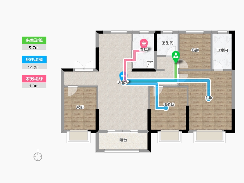 山东省-济南市-万象东方-100.24-户型库-动静线