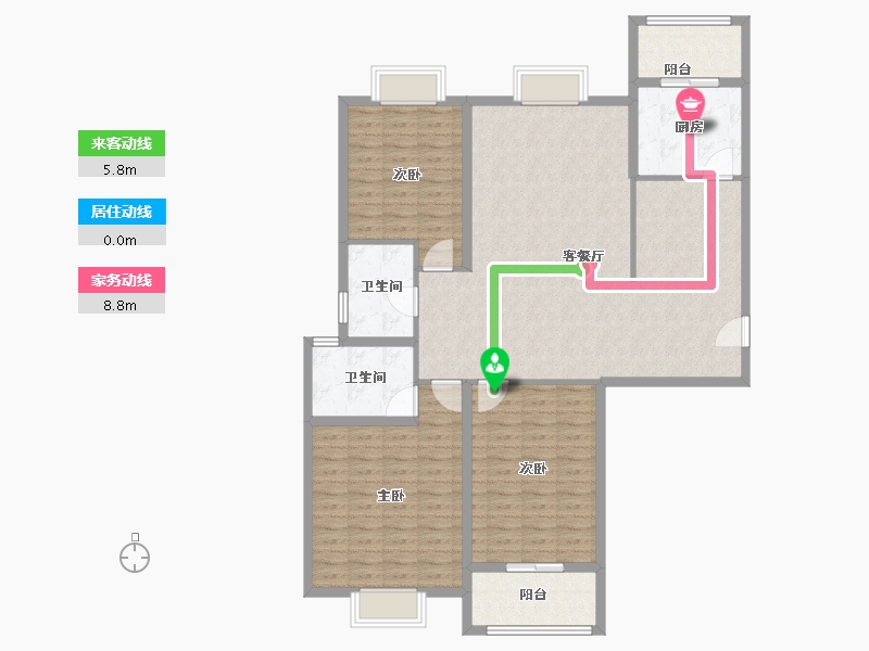 广东省-广州市-昊龙花园-133.00-户型库-动静线