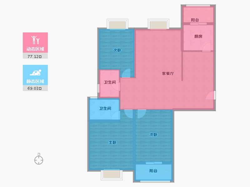 广东省-广州市-昊龙花园-133.00-户型库-动静分区