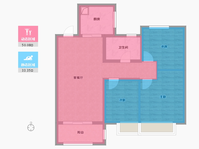 山东省-济南市-中粮祥云-74.00-户型库-动静分区