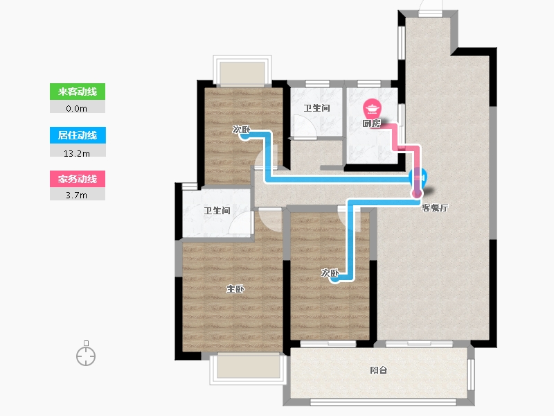 河南省-信阳市-梧桐壹号-96.00-户型库-动静线