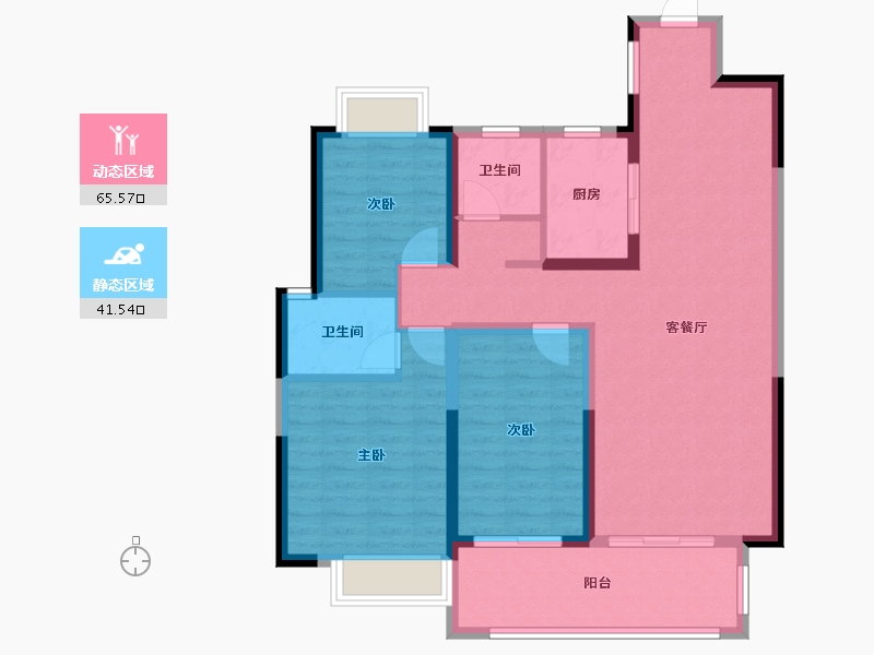 河南省-信阳市-梧桐壹号-96.00-户型库-动静分区