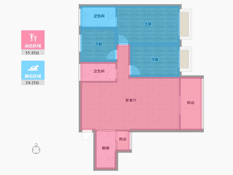 广东省-深圳市-金汇名园-84.58-户型库-动静分区