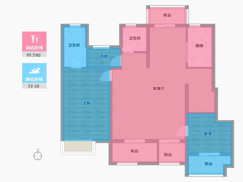 安徽省-池州市-中奥御湖宸院-93.00-户型库-动静分区