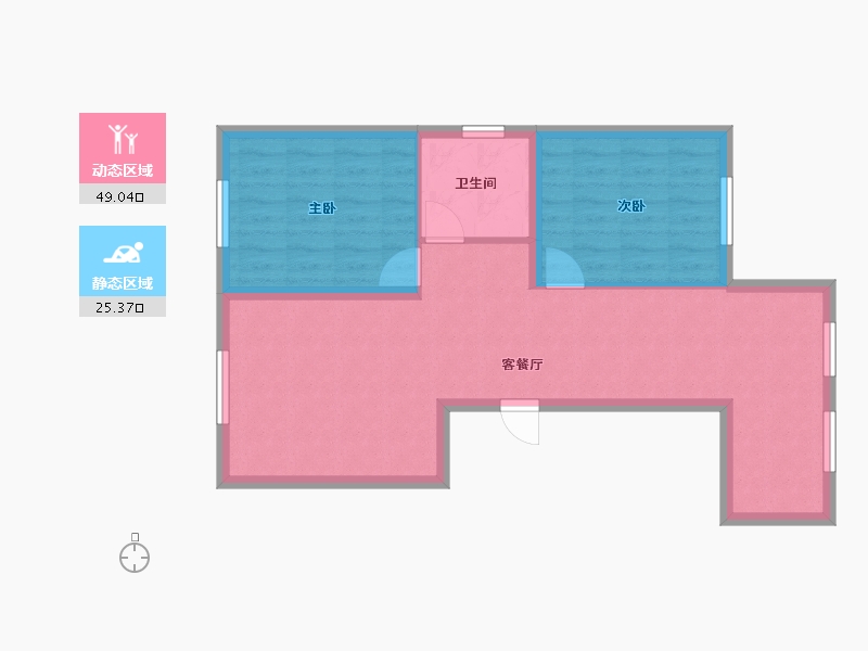 黑龙江省-绥化市-龙盛华府-68.00-户型库-动静分区