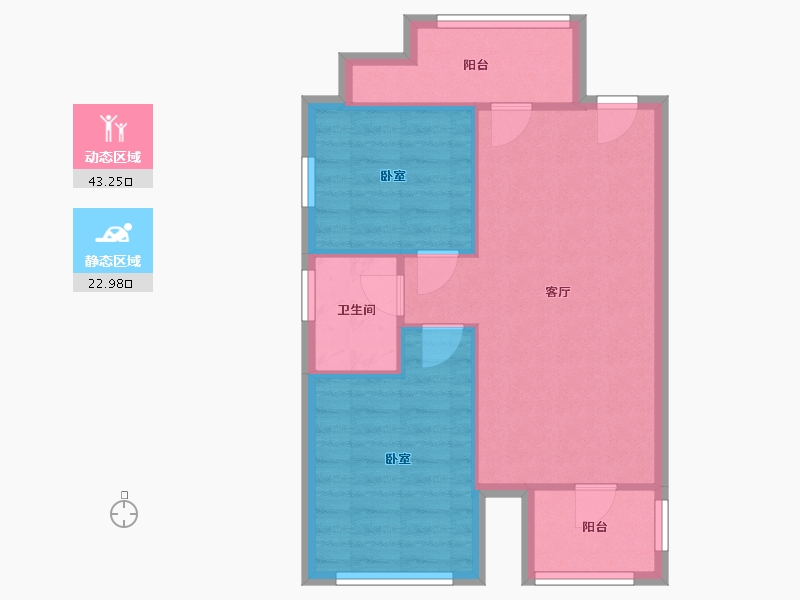 陕西省-西安市-中海悦墅-59.88-户型库-动静分区