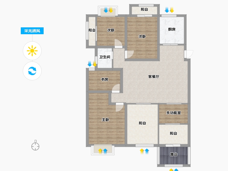 福建省-福州市-融信第一城-122.92-户型库-采光通风