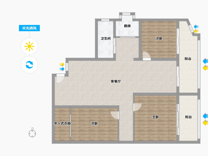 湖北省-武汉市-水利厅宿舍(中南二路)-94.40-户型库-采光通风