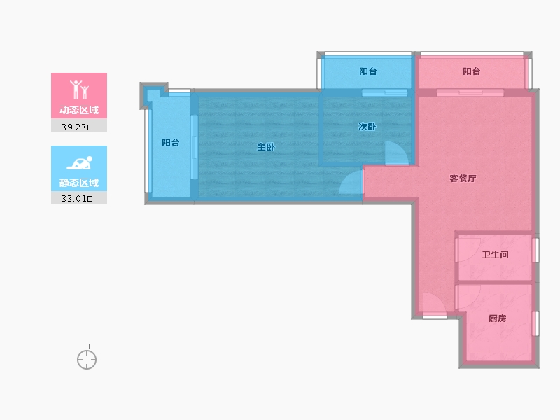 北京-北京市-富润家园-67.20-户型库-动静分区