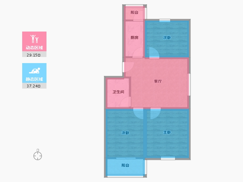 天津-天津市-宁月花园-58.37-户型库-动静分区