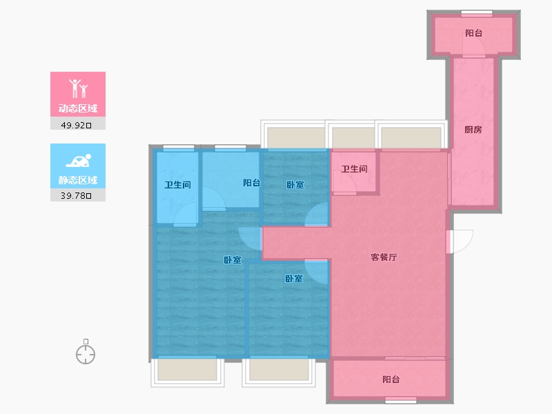 广东省-惠州市-南国园-80.86-户型库-动静分区