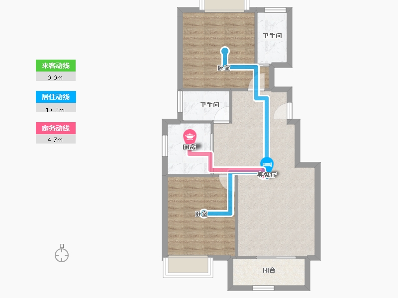 广东省-惠州市-卓越东部蔚蓝海岸-70.55-户型库-动静线