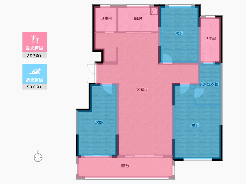 山东省-潍坊市-卧龙壹号-146.31-户型库-动静分区