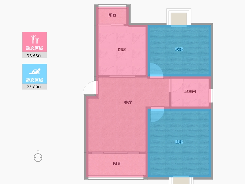 上海-上海市-岭南雅苑-57.41-户型库-动静分区