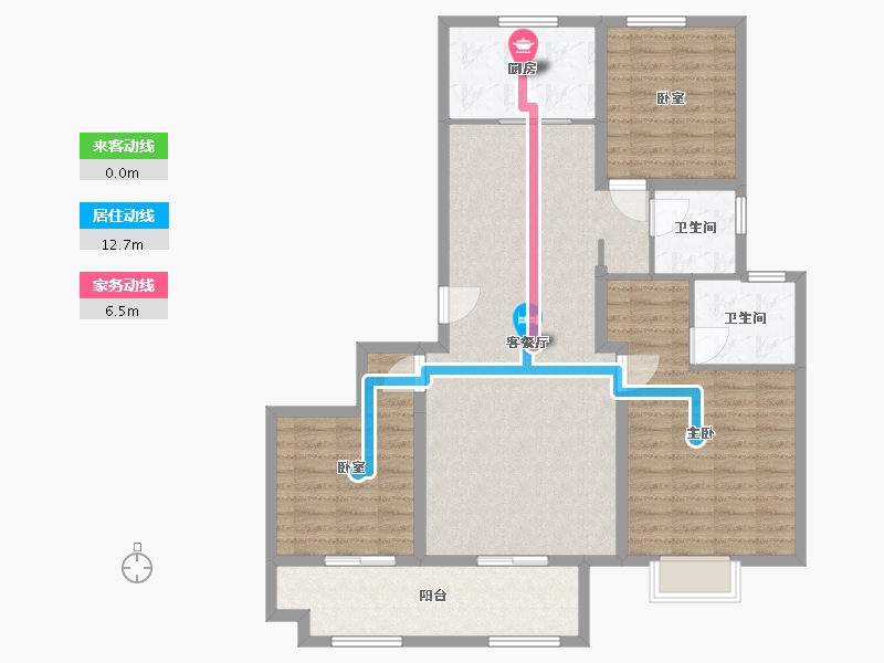 山东省-枣庄市-鼎祥诚园-111.58-户型库-动静线