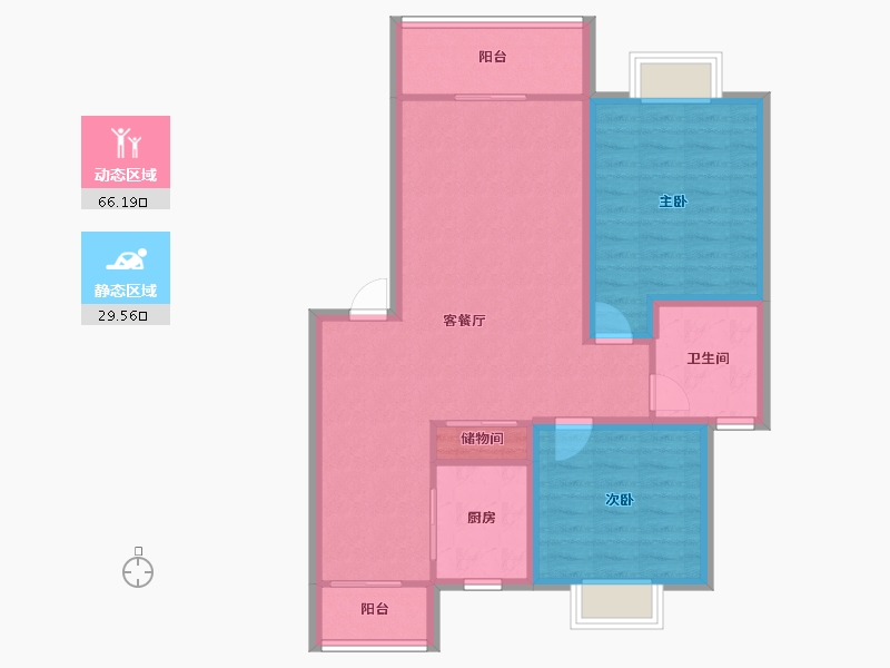 上海-上海市-景舒苑-86.11-户型库-动静分区