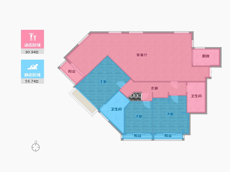 上海-上海市-海德壹号-150.00-户型库-动静分区