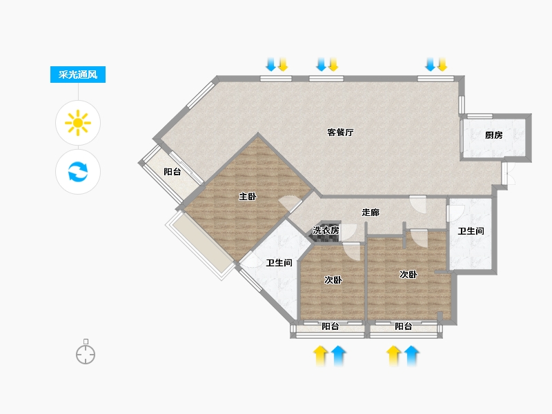 上海-上海市-海德壹号-150.00-户型库-采光通风