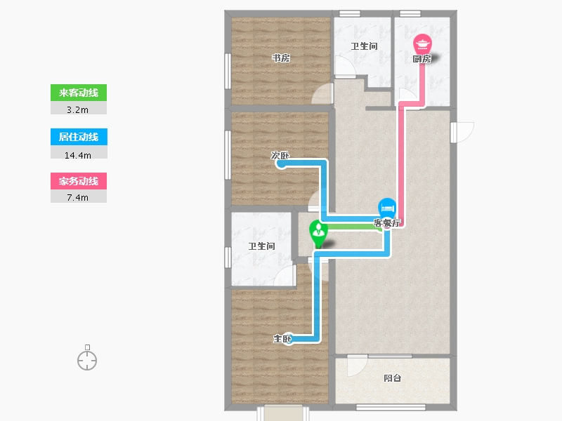 山东省-青岛市-融创维多利亚湾-116.03-户型库-动静线