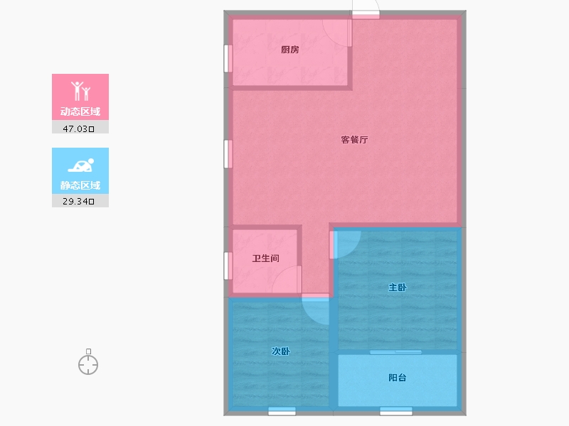 上海-上海市-香港丽园-68.76-户型库-动静分区