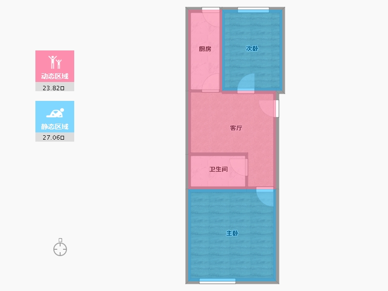 天津-天津市-昆仑北里-44.93-户型库-动静分区