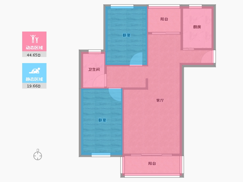 上海-上海市-浦东新区金顺佳苑-57.84-户型库-动静分区