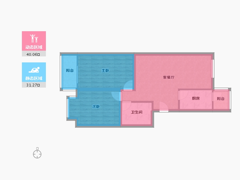 天津-天津市-惠安花园-63.45-户型库-动静分区