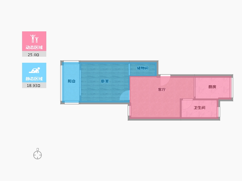 上海-上海市-南江苑-39.06-户型库-动静分区