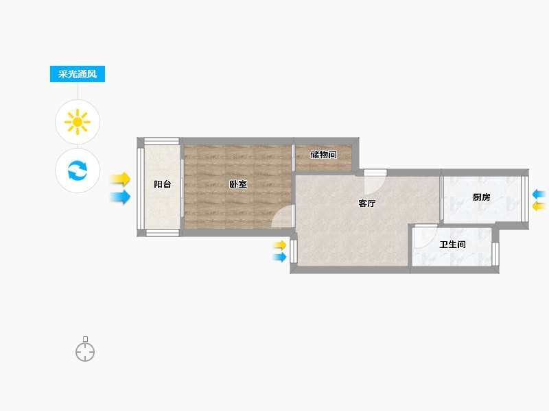 上海-上海市-南江苑-39.06-户型库-采光通风
