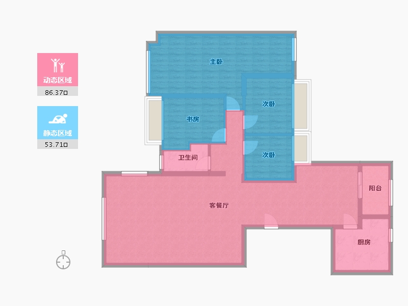 广东省-惠州市-汇珑湾-104.00-户型库-动静分区