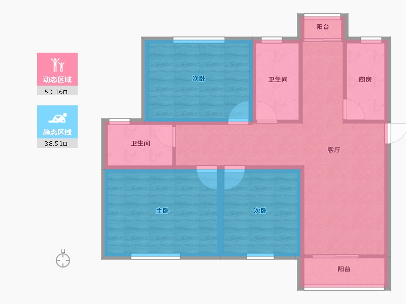 上海-上海市-景舒苑-81.21-户型库-动静分区