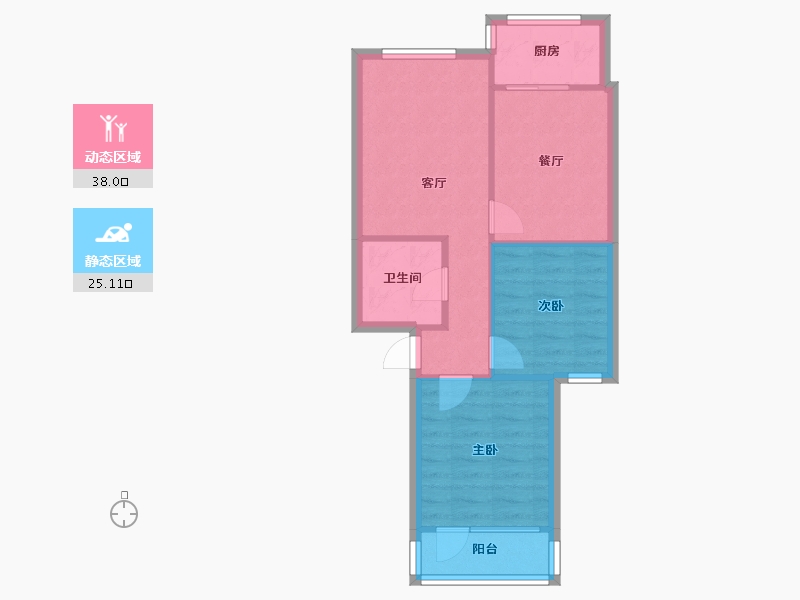 河北省-唐山市-祥和小区-56.59-户型库-动静分区