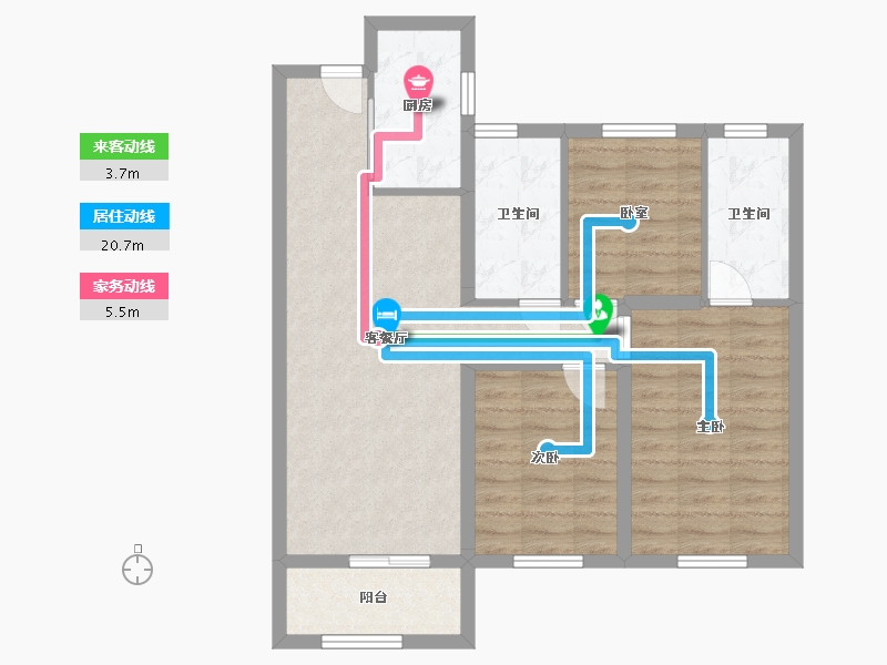 河南省-郑州市-融创城融华园-88.24-户型库-动静线