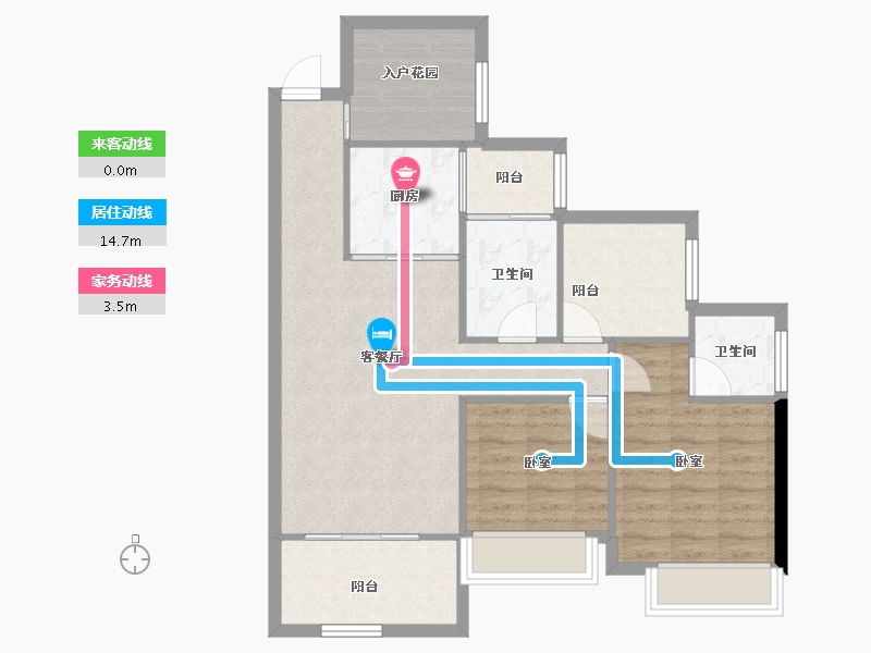 广西壮族自治区-南宁市-天湖御林湾-80.67-户型库-动静线