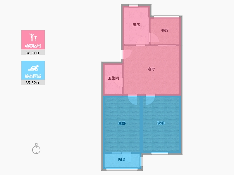 天津-天津市-金凤里(北辰)-66.20-户型库-动静分区