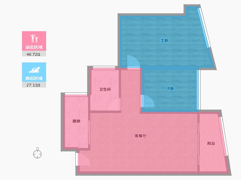 广东省-深圳市-金成时代家园-66.17-户型库-动静分区