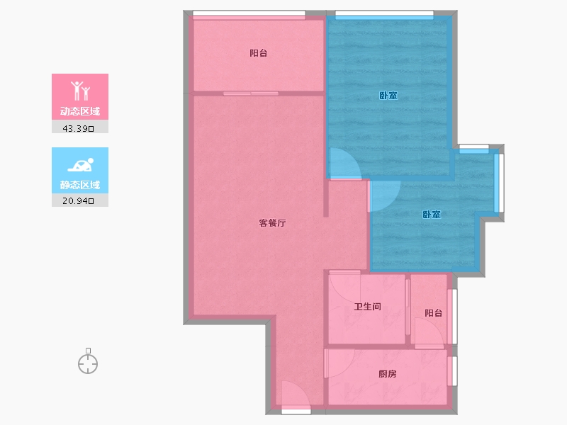 广东省-深圳市-碧水龙庭-57.83-户型库-动静分区