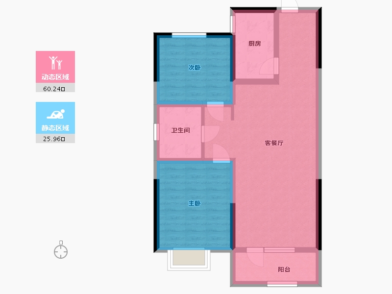 山东省-青岛市-泰山华府-76.80-户型库-动静分区