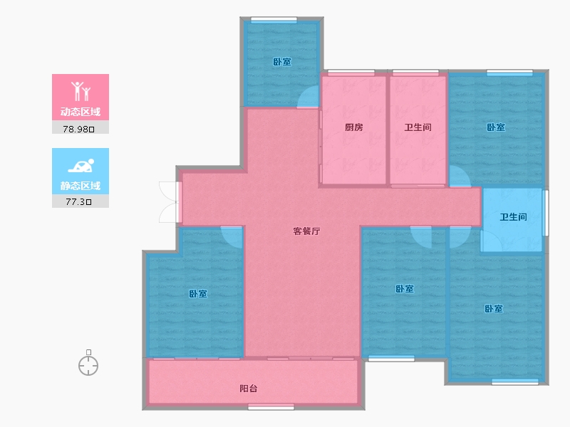 山东省-临沂市-房源印象雅园-144.93-户型库-动静分区