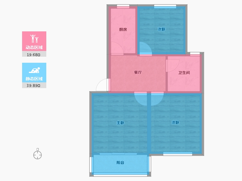 上海-上海市-新泾家苑-52.27-户型库-动静分区