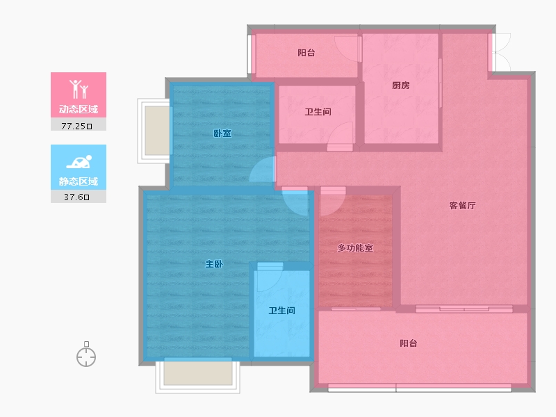 贵州省-贵阳市-中环国际-102.55-户型库-动静分区