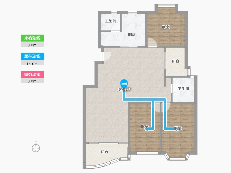 上海-上海市-盛大花园区-99.85-户型库-动静线